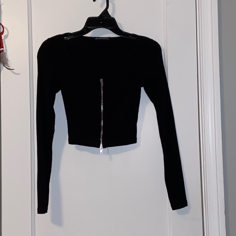 Brandy Melville Zip Up Top